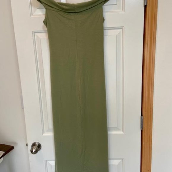 Reformation Toulon Knit Dress Size Medium Sage Artichoke Green - Picture 3 of 4
